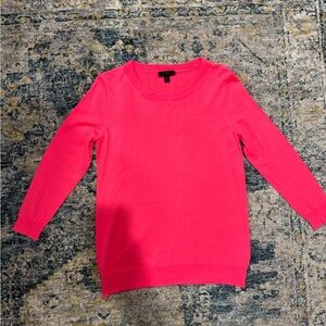 J. Crew Vibrant Pink Crew Neck Sweater